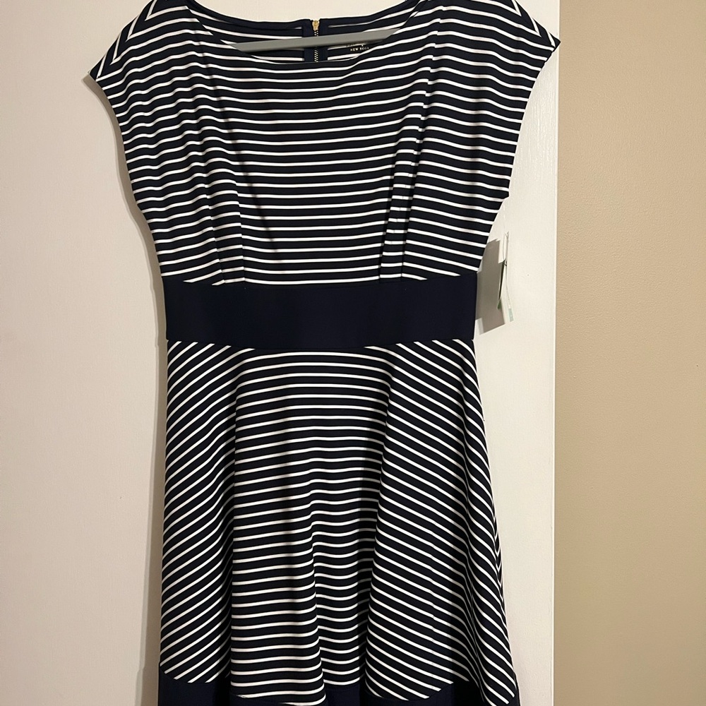 Kate Spade Black and White A-Line Midi Dress